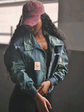 Moto crop top jacket