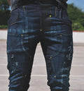 Double knee detailed denim